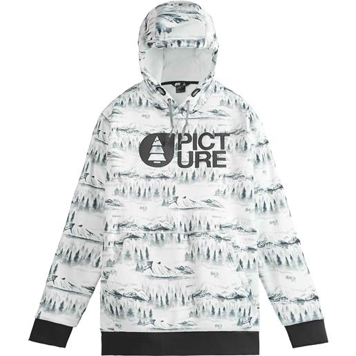 Picture Organic Clothing - felpa con cappuccio - park printed hoodie mood per uomo in cotone - taglia s, l, xl - bianco