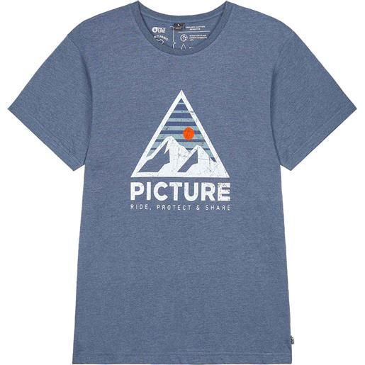 Picture Organic Clothing - t-shirt in cotone biologico - authentic tee dark blue melange per uomo in cotone - taglia xs, s, m, l, xl, xxl - blu navy