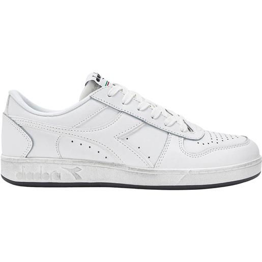 Diadora - baskets moyennes - magic icona low white white white per uomo in pelle - taglia 37,38,39,40,43 - bianco