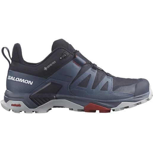 Salomon - scarpe da trekking di un giorno - x ultra 4 gtx carbon/bering sea/pearl blue per uomo - taglia 6,5 uk, 7 uk, 7,5 uk, 8 uk, 8,5 uk, 9 uk, 9,5 uk, 10 uk, 10,5 uk, 11 uk, 11,5 uk, 12 uk, 12,5 uk - grigio