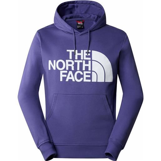 The North Face - felpa con cappuccio - m standard hoodie cave blue per uomo in cotone - taglia s, m, xl - viola
