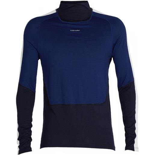 Icebreaker - magia tecnica a maniche lunghe in lana merino - w 200 sone ls high neck midnight navy/royal navy/snow/cb per donne - taglia xs, s, m - blu navy