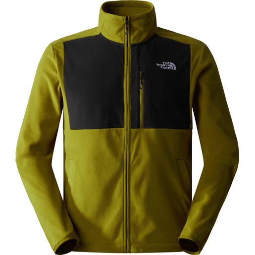 The North Face - giacca di pile - m homesafe full zip fleece sulphur moss/tnf black per uomo - taglia s, m, xl - giallo