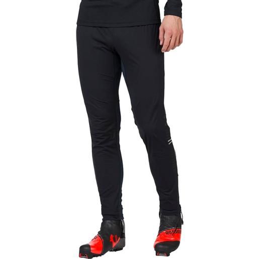 Rossignol - pantaloni da sci di fondo - poursuite pant black per uomo in softshell - taglia s, l, xl - nero