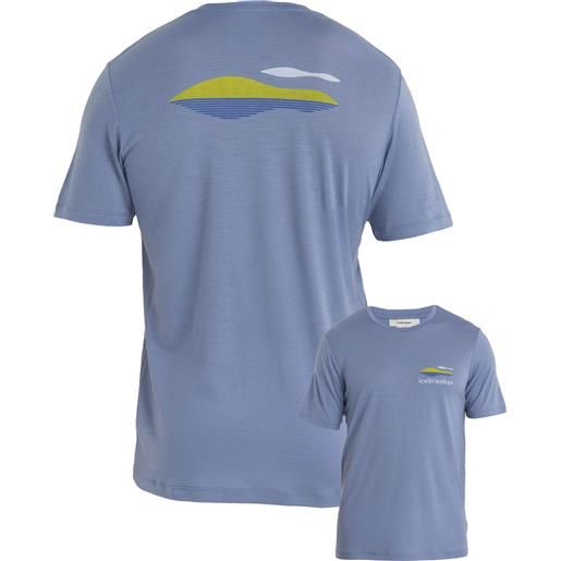 Icebreaker - t-shirt tecnica versatile - men merino 150 tech lite ii ss tee aotearoa kyanite per uomo - taglia m - blu