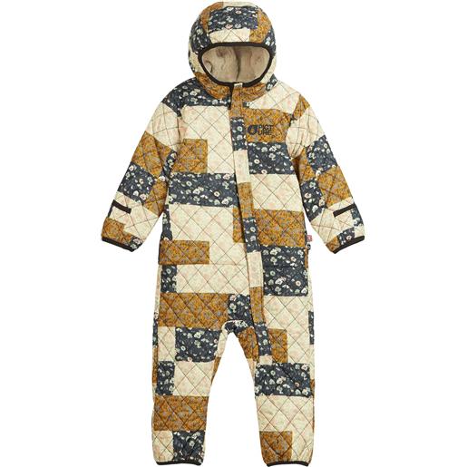 Picture Organic Clothing - tuta da neve primaloft® - snowy baby suit patchwork in poliestere riciclato - taglia bambino 6 m, 6-12 m - beige