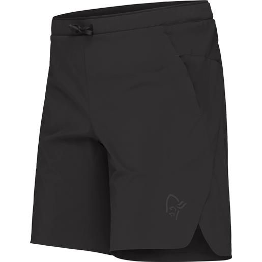 Norrona - shorts versatili da trail - senja flex1 9" shorts m's caviar per uomo in nylon - taglia s, l, xl - nero