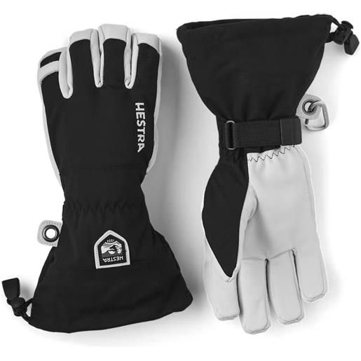 Hestra - guanti da sci in pelle - army leather heli ski noir in pelle - taglia 9,10,11 - nero