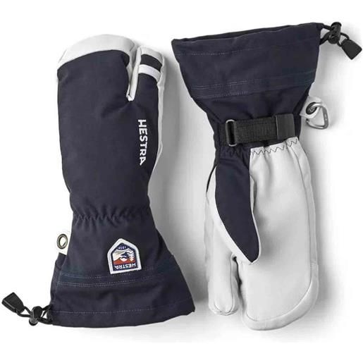 Hestra - guanti da sci 3 dita in pelle - army leather heli ski 3 finger navy in pelle - taglia 9,10,11 - blu navy