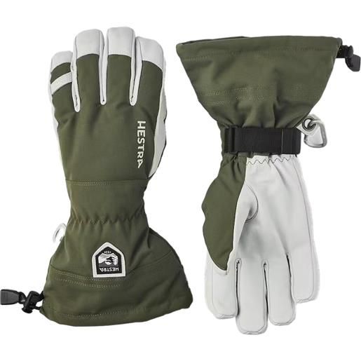 Hestra - guanti da sci in pelle - glove army leather heli ski olive in pelle - taglia 7,8,9,10 - kaki