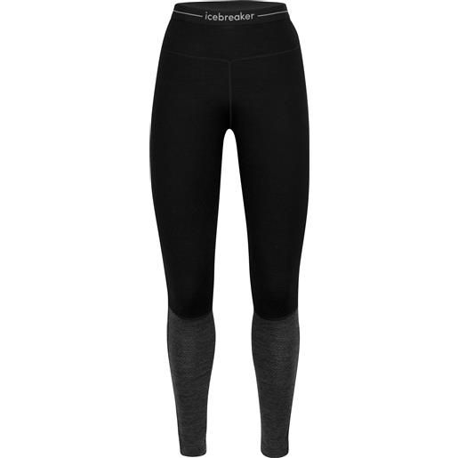 Icebreaker - leggings in lana merino - women merino zone. Knit 260 leggings black/jet hthr/cb per donne - taglia xs, m, l - nero