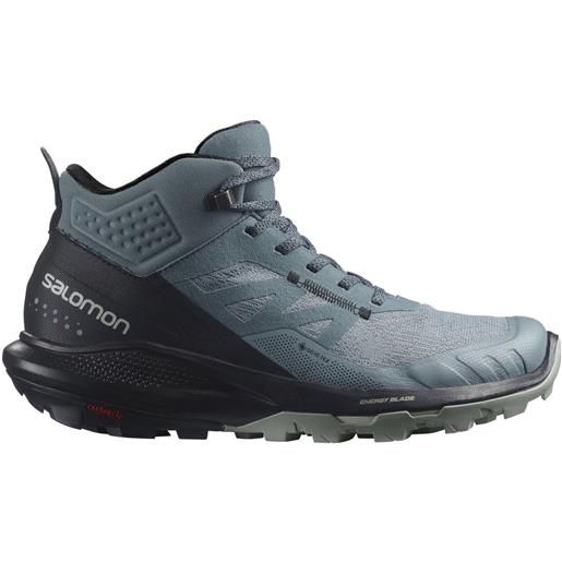 Salomon - scarpe da trekking - outpulse mid gtx w stormy weather/black per donne - taglia 4 uk, 3,5 uk, 4,5 uk - grigio