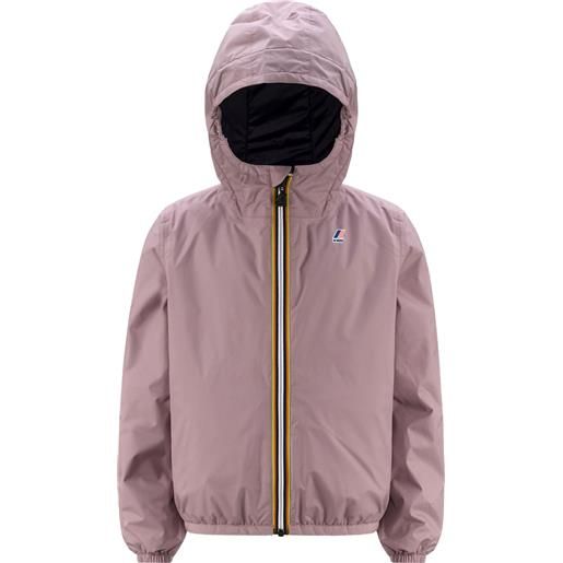 K-Way - giacca impermeabile calda - p. Le vrai 3.0 claude warm violet dusty in nylon - taglia 6a, 10a - rosa