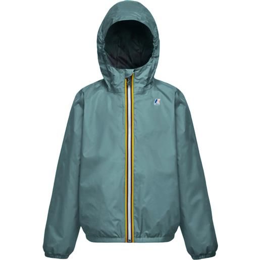 K-Way - giacca impermeabile calda - p. Le vrai 3.0 claude warm green acquamarina in nylon - taglia 10a - blu