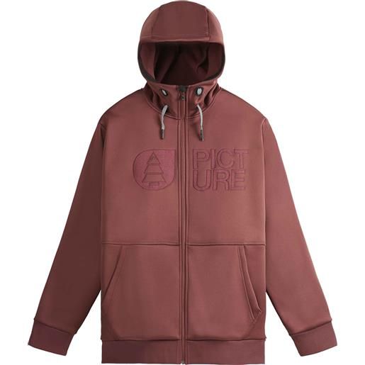 Picture Organic Clothing - felpa con cappuccio e zip - park zip hoodie andorra per uomo in poliestere riciclato - taglia xs, s, m, l, xl, xxl - rosso