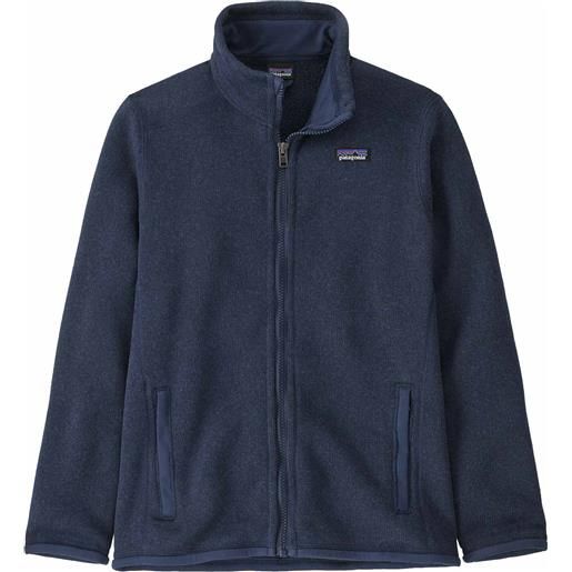 Patagonia - leggera giacca di pile - k's better sweater jkt new navy in poliestere riciclato - taglia bambino m, l - blu navy