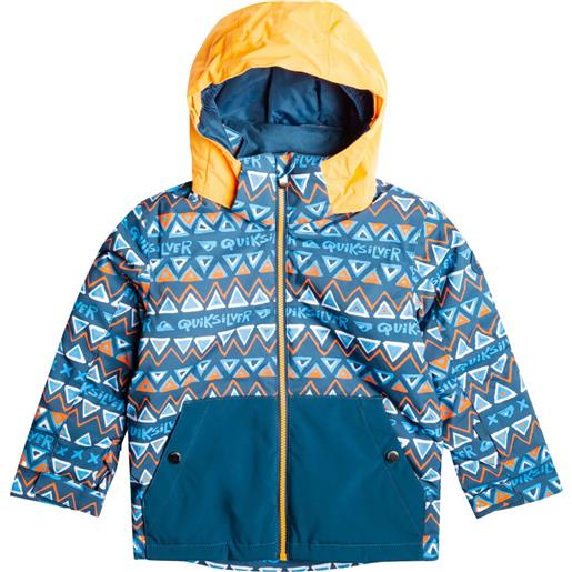 Quiksilver - giacca da snow - little mission kids jk snow pyramid majolica blue - taglia bambino 3a, 4-5 a