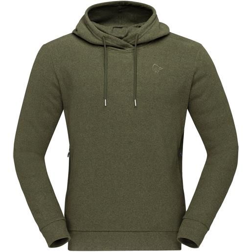 Norrona - felpa con cappuccio - Norrona warm2 hood m olive night per uomo - taglia s, m, l, xl - kaki