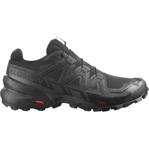 Salomon - scarpe da trail running - speedcross 6 gtx black/black/phantom per uomo - taglia 6,5 uk, 7 uk, 7,5 uk, 8 uk, 8,5 uk, 9 uk, 9,5 uk, 10 uk, 10,5 uk, 11 uk, 11,5 uk, 12 uk - nero
