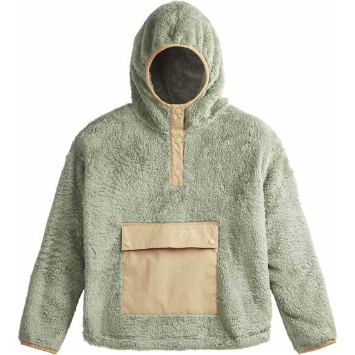 Picture Organic Clothing - pile sherpa con cappuccio - darie fleece hoodie shadow per donne - taglia xs, s, m - verde