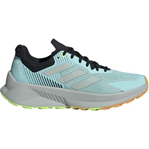 Adidas - scarpe da trail running - soulstride flow semi flash aqua per uomo - taglia 8,5 uk, 9 uk, 9,5 uk, 10 uk, 10,5 uk - blu