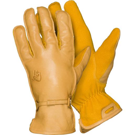 Norrona - guanti in pelle - svalbard leather gloves unisex kangaroo in pelle - taglia m - giallo