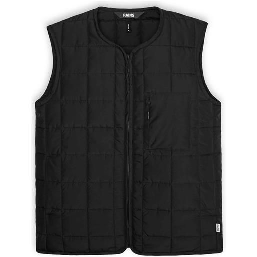 Rains - giacca smanicata - liner vest black per uomo in pelle - taglia s, m, l, xl - nero