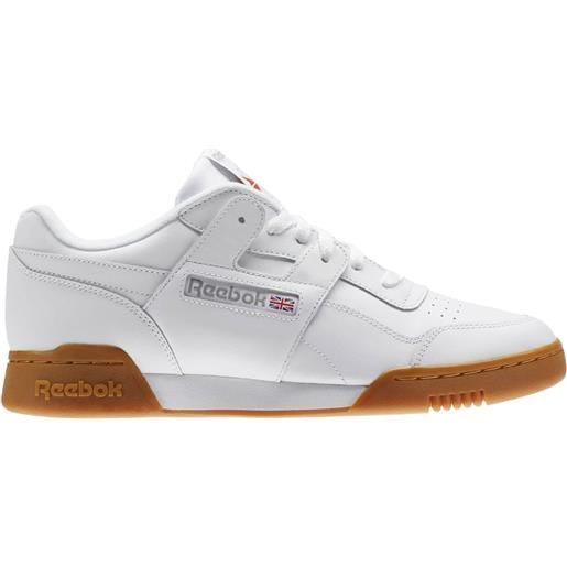 Reebok - sneakers comode - workout plus white/carbon/classic red/Reebok royal-gu per uomo in pelle - taglia 36,39 - bianco