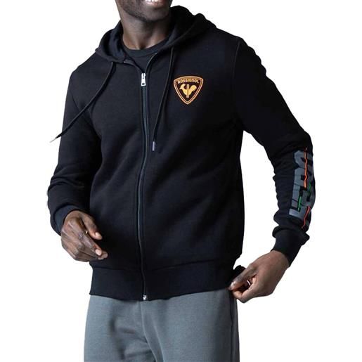 Rossignol - felpa con cappuccio - hero fz hoodie black per uomo in cotone - taglia m, l - nero