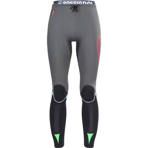 Rossignol - calzamaglia da sci nordico - infini compression race tights onyx grey per uomo - taglia s, m - grigio