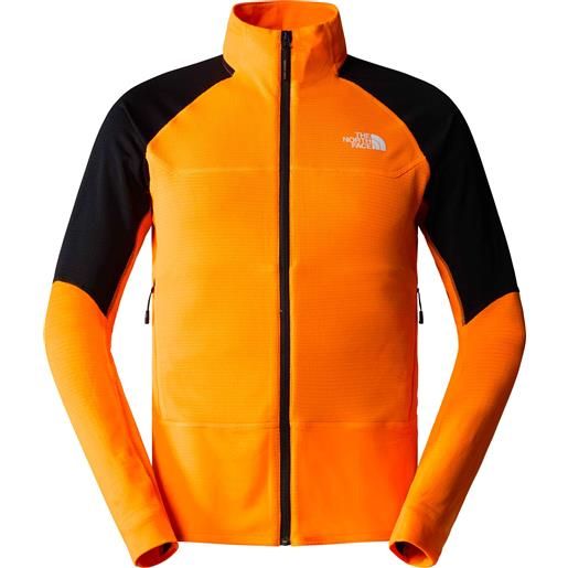 The North Face - giacca di pile da trekking - m bolt polartec jacket shocking orange/tnf black per uomo - taglia l, xl - arancione