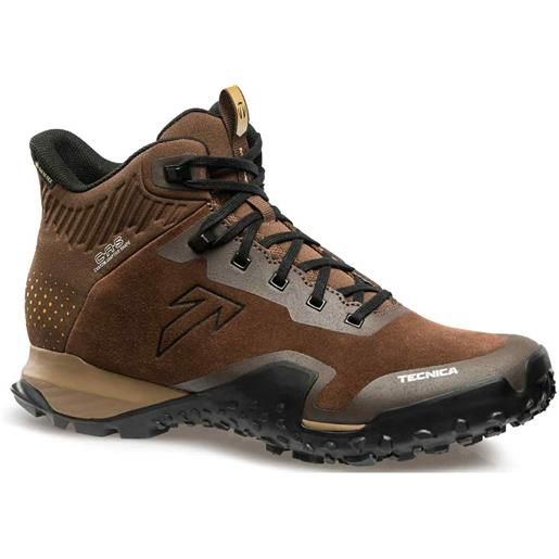 Tecnica - scarpe da trekking in gore-tex - magma mid gtx ms dark savana/midway fieno per uomo in pelle - taglia 8 uk, 10 uk - marrone