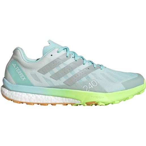 Adidas - scarpe da trail running - speed ultra semi flash aqua per uomo - taglia 8 uk, 8,5 uk, 9 uk, 9,5 uk, 10,5 uk - blu