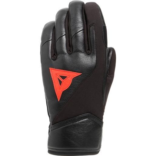 Dainese - guanti da sci isolanti - hp gloves sport black/red in pelle - taglia s - nero