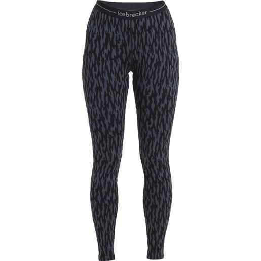 Icebreaker - leggings termici in lana merino - women merino 260 vertex legging macro forms graphite/black/j per donne - taglia xs, m, l - grigio