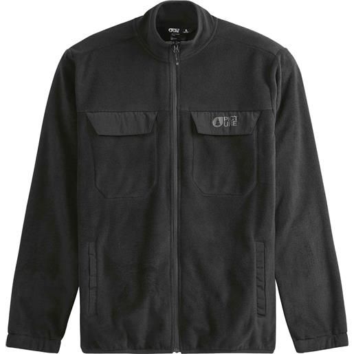 Picture Organic Clothing - pile collo alto - artim fz fleece black per uomo - taglia xs, s, m, l, xl - nero