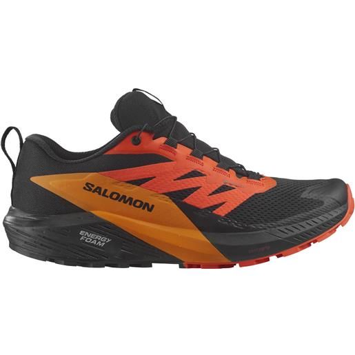 Salomon - scarpe da trail/running - sense ride 5 gtx black/scarlet ibis/turmeric per uomo - taglia 6,5 uk, 7 uk, 8 uk, 8,5 uk, 10 uk, 11 uk - arancione