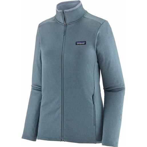 Patagonia - giacca tecnica e traspirante - w's r1 daily jkt light plume grey - steam blue x-dye per donne - taglia s - grigio