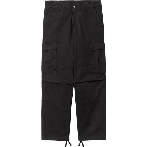 Carhartt - pantaloni cargo - regular cargo pant black garment dyed per uomo in cotone - taglia 32,34 - nero