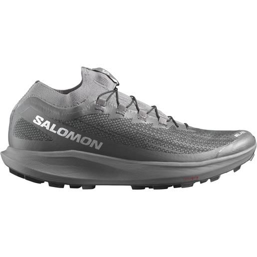 Salomon - scarpe da trail running - s/lab pulsar 2 sg quiet shade/magnet/black in pelle - taglia 5 uk, 5,5 uk, 6 uk, 6,5 uk, 7 uk, 7,5 uk, 8 uk, 8,5 uk, 9 uk, 9,5 uk, 10 uk, 10,5 uk, 11 uk, 11,5 uk, 12 uk, 4 uk - grigio