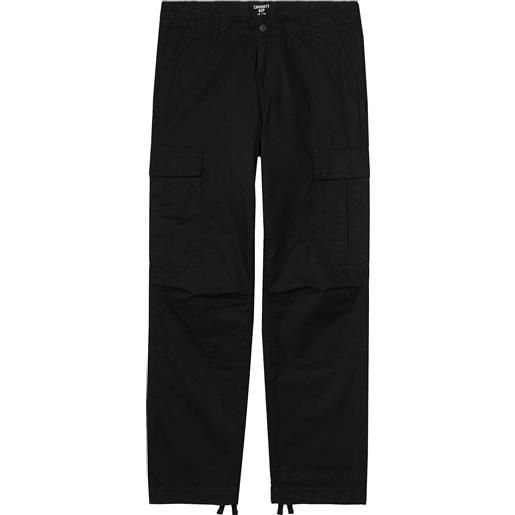 Carhartt - pantaloni cargo - regular cargo pant black rinsed per uomo in cotone - taglia 32,34 - nero