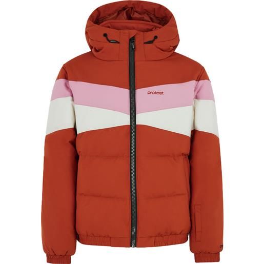 Protest - giacca da sci - prtsiskin jr snowjacket uluru rust - taglia bambino 128 cm, 140 cm, 152 cm, 164 cm - rosso