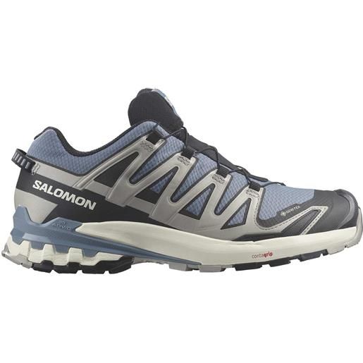 Salomon - scarpe da trail running - xa pro 3d v9 gtx flint stone/black/ghost gray per uomo - taglia 6,5 uk, 7 uk, 7,5 uk, 8 uk, 8,5 uk, 9 uk, 9,5 uk, 10 uk, 10,5 uk, 11 uk, 11,5 uk - grigio