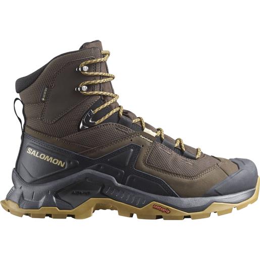Salomon - scarpe da trekking - quest element gtx delicioso/black/dull gold per uomo - taglia 6,5 uk, 7 uk, 7,5 uk, 8 uk, 8,5 uk, 9 uk, 9,5 uk, 10 uk, 10,5 uk, 11 uk, 11,5 uk - marrone