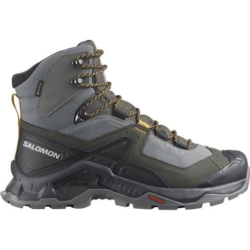 Salomon - scarpe da trekking - quest element gtx pewter/beluga/buckskin per uomo - taglia 6,5 uk, 7 uk, 7,5 uk, 8 uk, 8,5 uk, 10 uk - grigio