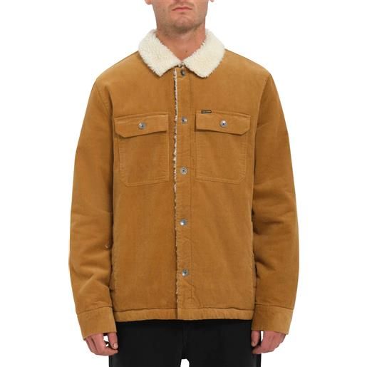 Volcom - giacca di velluto a coste - keaton jacket tobacco per uomo in cotone - taglia s, m, l - marrone