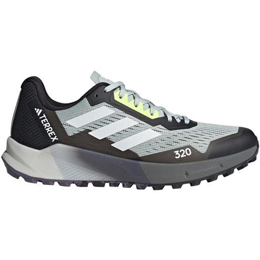 Adidas - scarpe da trail running - agravic flow 2 wonder silver per uomo in poliestere riciclato - taglia 8 uk, 9,5 uk, 10,5 uk - grigio