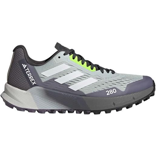 Adidas - scarpe da trail running - agravic flow 2 w wonder silver per donne in poliestere riciclato - taglia 4,5 uk, 5,5 uk, 6 uk - grigio