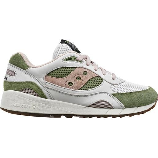 Saucony - sneakers - shadow 6000 grey green per uomo in pelle - taglia 37,38,38.5,41,42,42.5 - verde