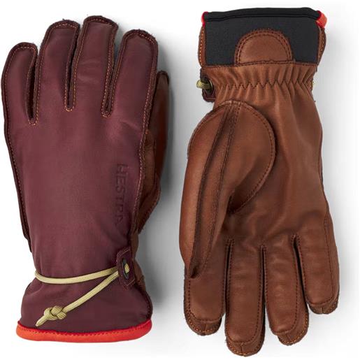 Hestra - guanti da sci in pelle - glove wakayama new bordeaux / brown in pelle - taglia 8,9,10 - rosso